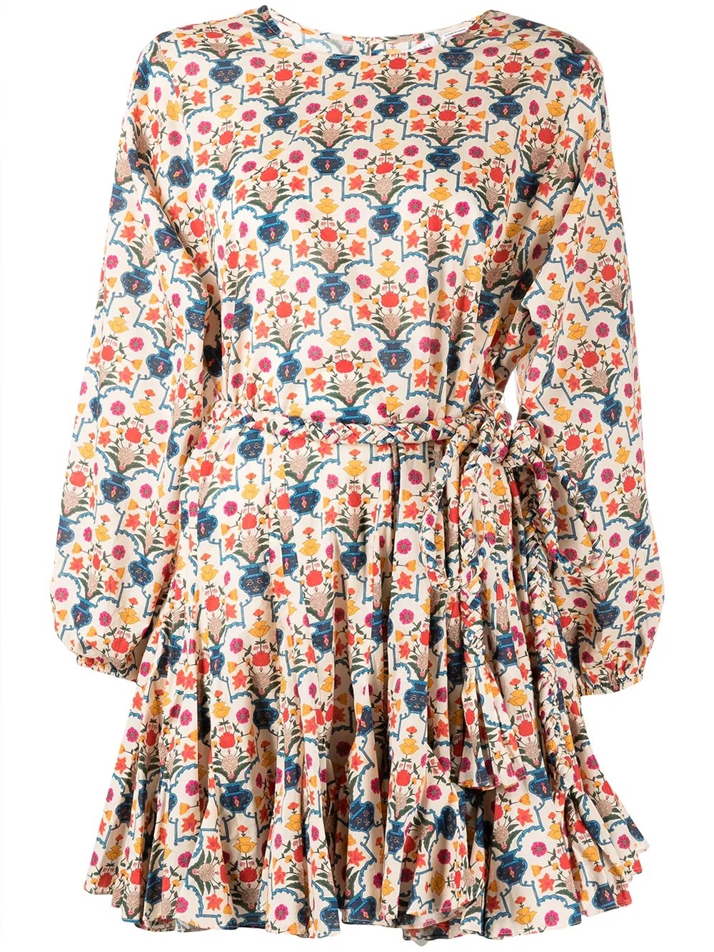 RHODE Ella Belted Floral Minidress In Harmony Mini Size Medium